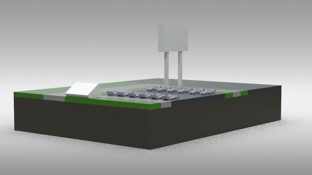 IoT Automated Parking Solution CAD Render